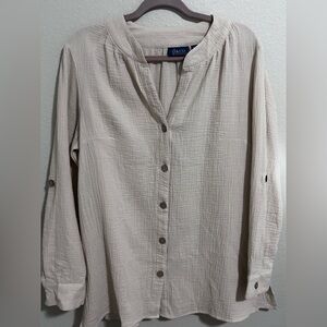 D&Co Beach tunic cotton blouse NWOT